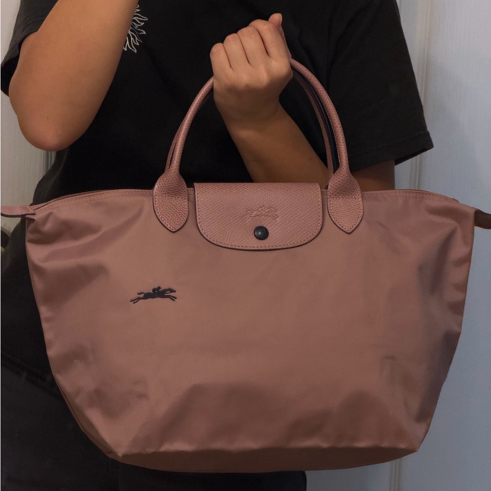 Longchamp Le Pliage Original Tote Bag Short Handles in Pink Tea - Picture 11 of 14